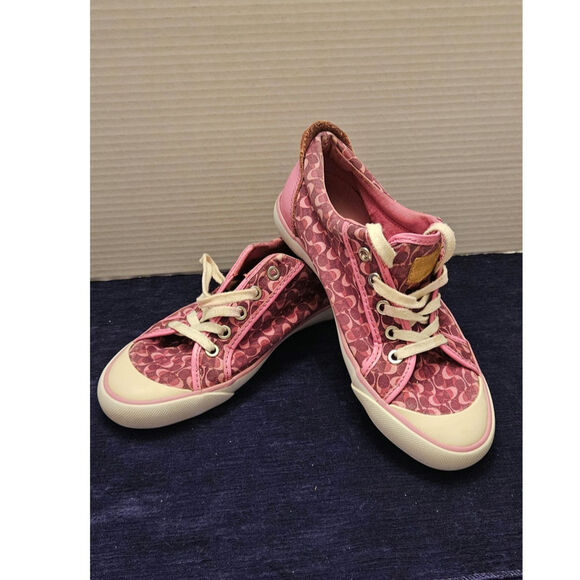 Coach pink sneakers, size 7 - Picture 1 of 5